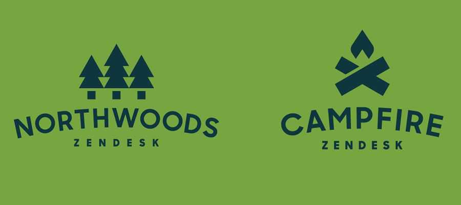 Zendesk Northwoods Teams simple logo design inspiration