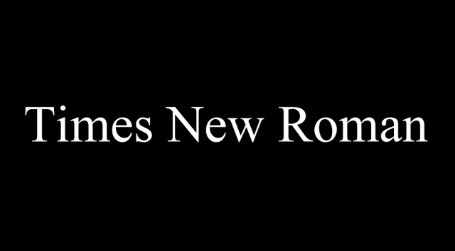 times new roman