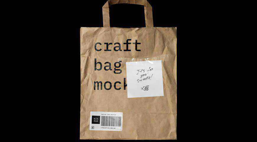 Craft Bag Photoshop PSD Mockup Template