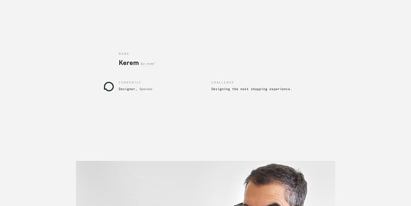 Kerem Suer ultra minimal web design