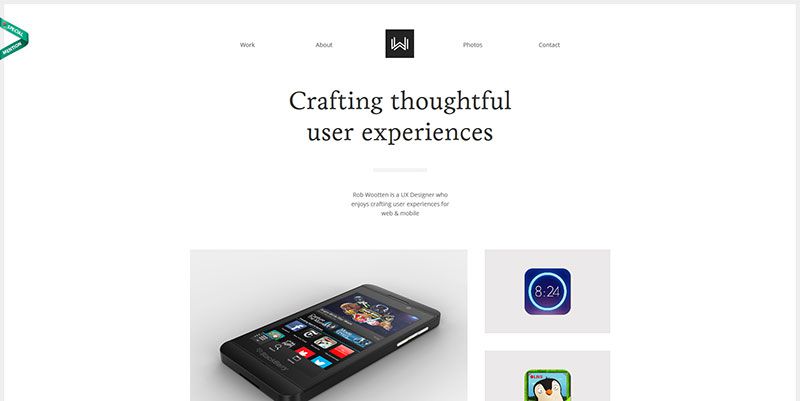 Rob Wootten ultra minimal web design