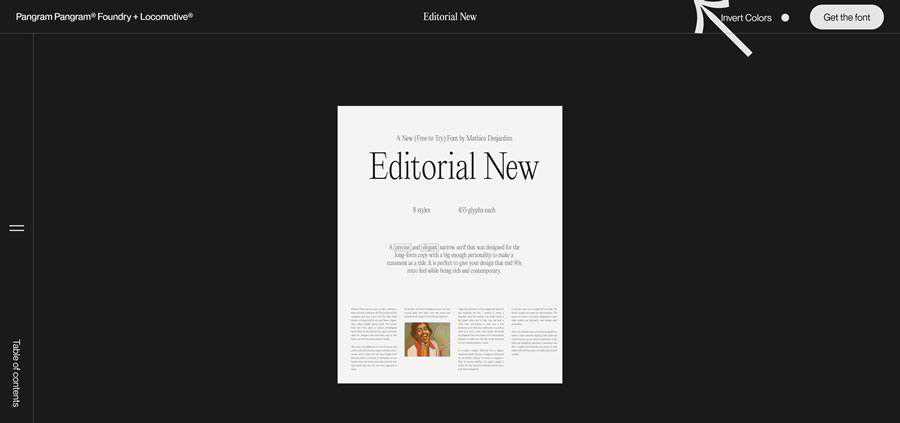 Editorial New Sticky Vertical Navigation Web Design Inspiration