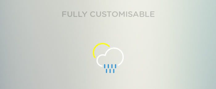 freebie Outlined Weather Icons Collection fully customisable