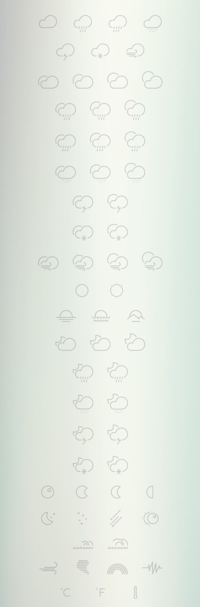 Outlined Weather free Icons Collection Preview