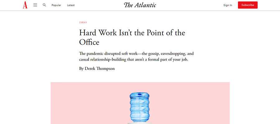 Example from The Atlantic's website.