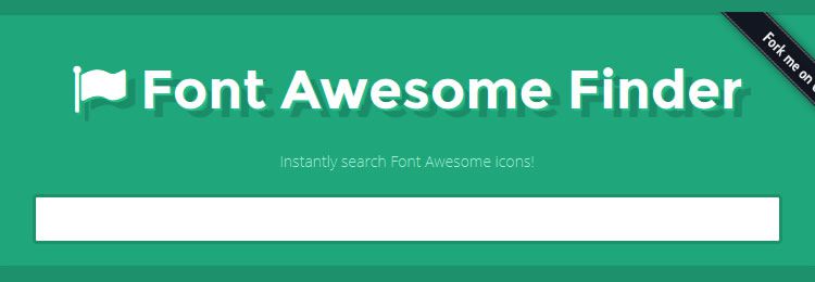 FontAwesome Finder - Web based small tiny app