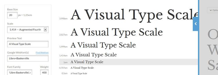 Type Scale - Web based small tiny app