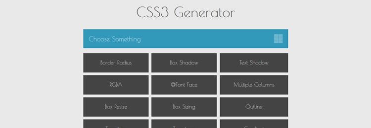 CSS3 Generator - Web based small tiny app