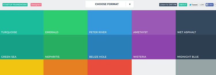 Flat UI colors reference - Web based small tiny app