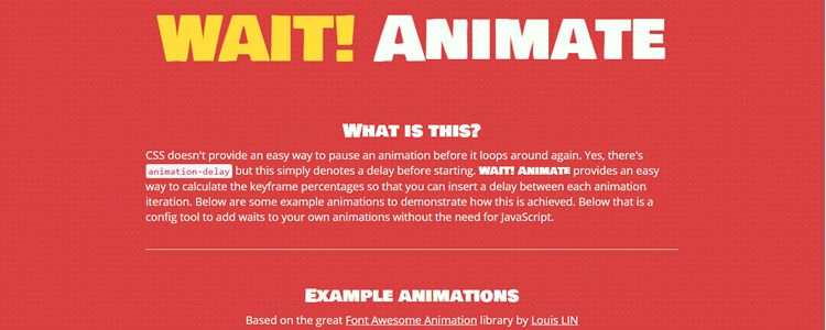 WAIT Animate calculate CSS animation keyframe percentages