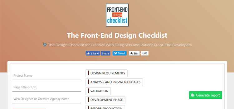 CSS Resources Free Front-End Design Checklist