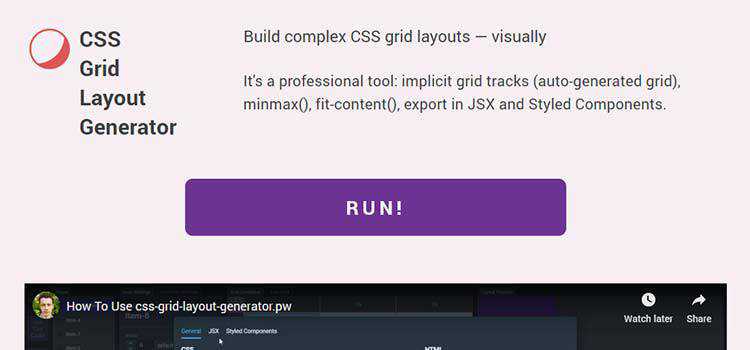 CSS Grid Layout Generator