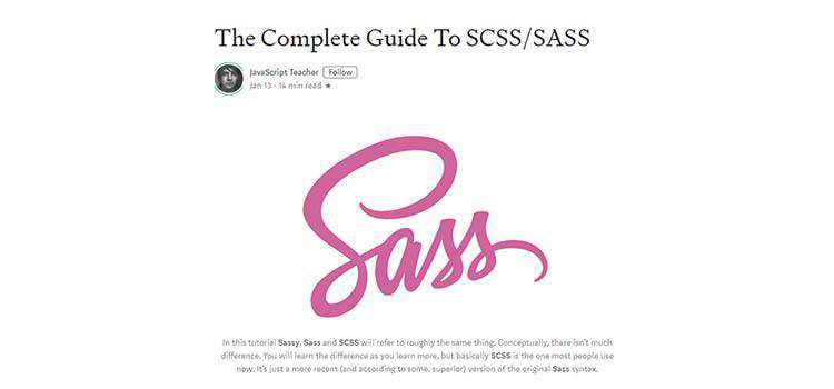 The Complete Guide To SCSS/SASS