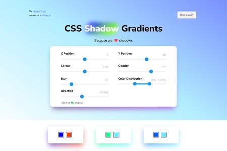 Tiny Little Tool for Web Designers CSS Shadow Gradients