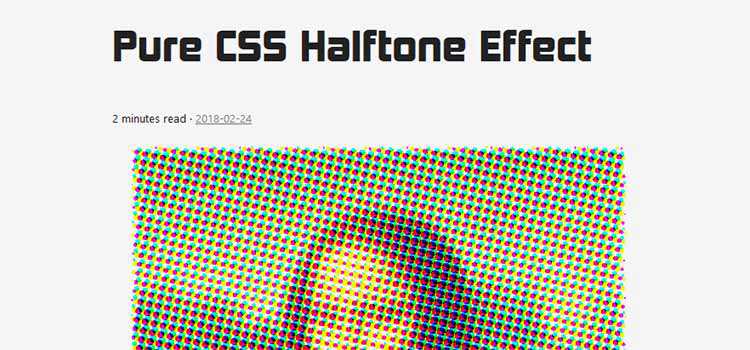 CSS Resources Free Pure CSS Halftone Effect