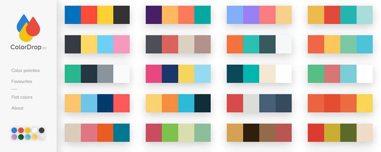 ColorDrop curated collection of amazing color combinations