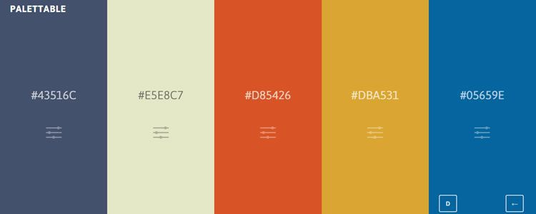 Palettable web-based app generating beautiful color palettes