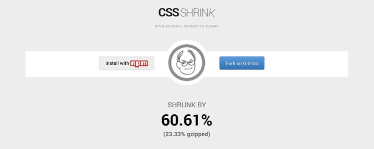 CSS Shrink a small tool for shrinking CSS files