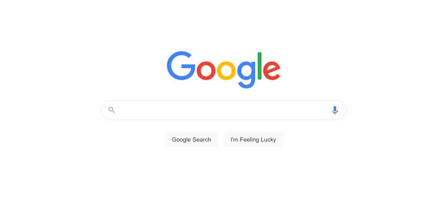 whitespace example Google homepage