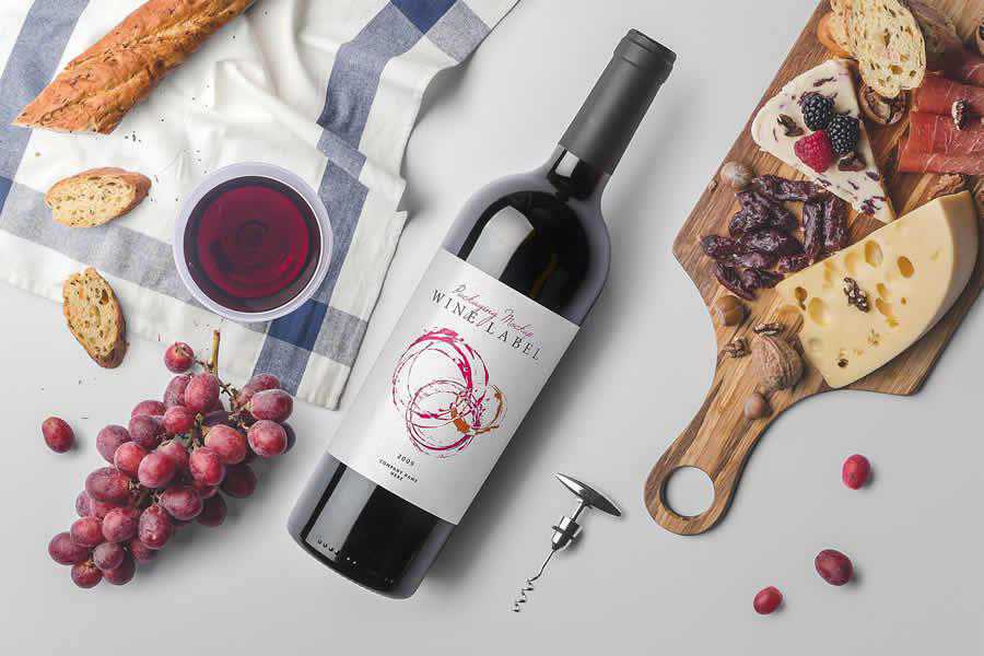 Wine Bottles Mockup Templates design inspiration