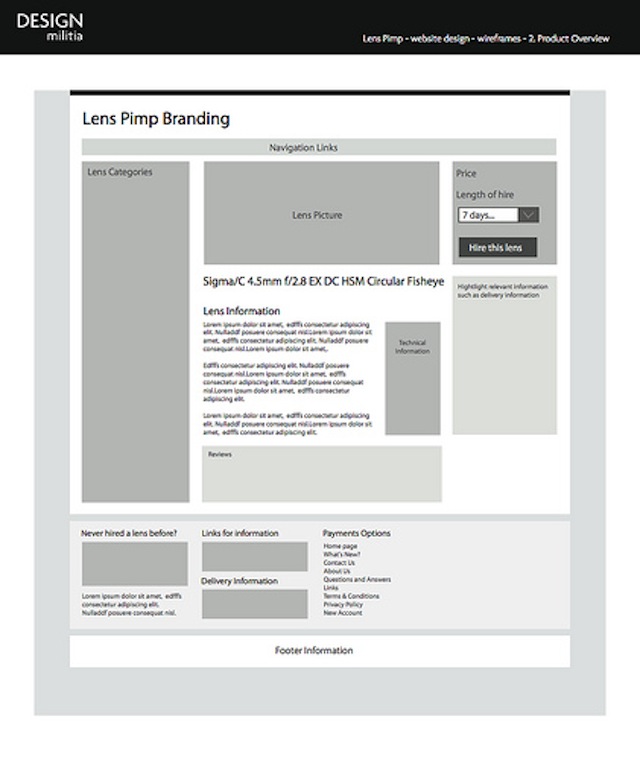 Shades of grey are used effectively here Wireframe Sketches