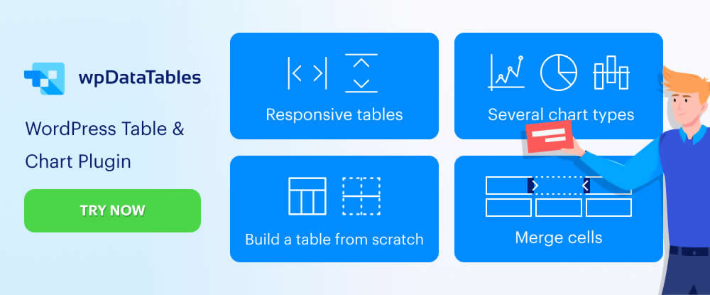 wpDataTables Tables Charts WordPress Table Plugin