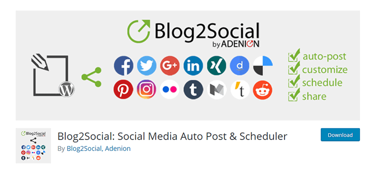 Blog2Social: Social Media Auto Post & Scheduler