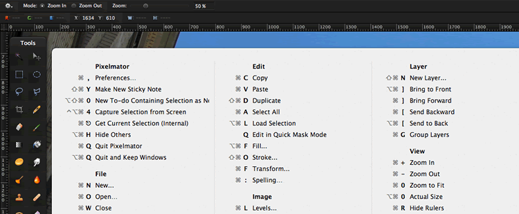 cheatsheet shortcuts sketch app