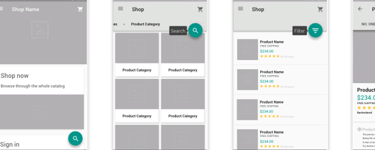 Material Design Wireframe Kit