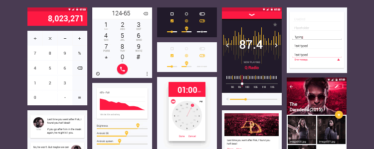 Material UI Kit psd