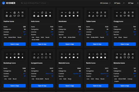 Tiny Little Tool for Web Designers Iconer