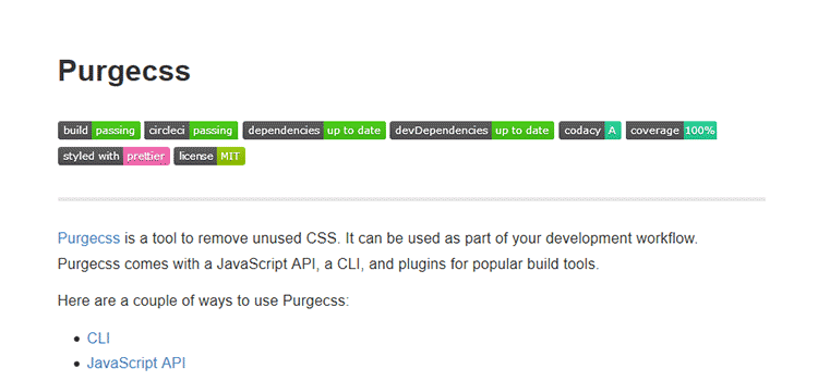 CSS Purgecss