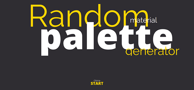 Random Material Palette Generator