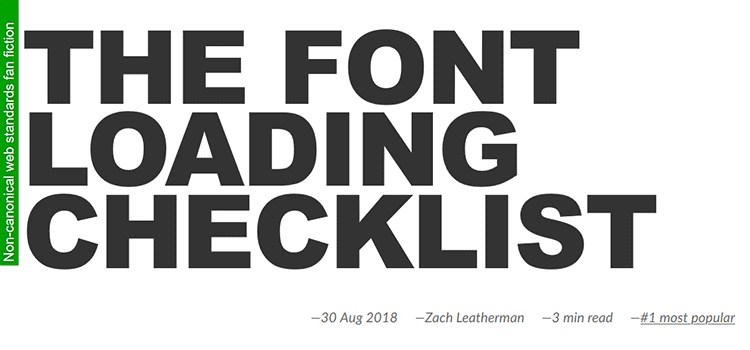 The Font Loading Checklist