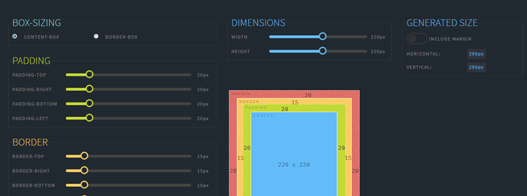 A useful app to help you visualize the box-model